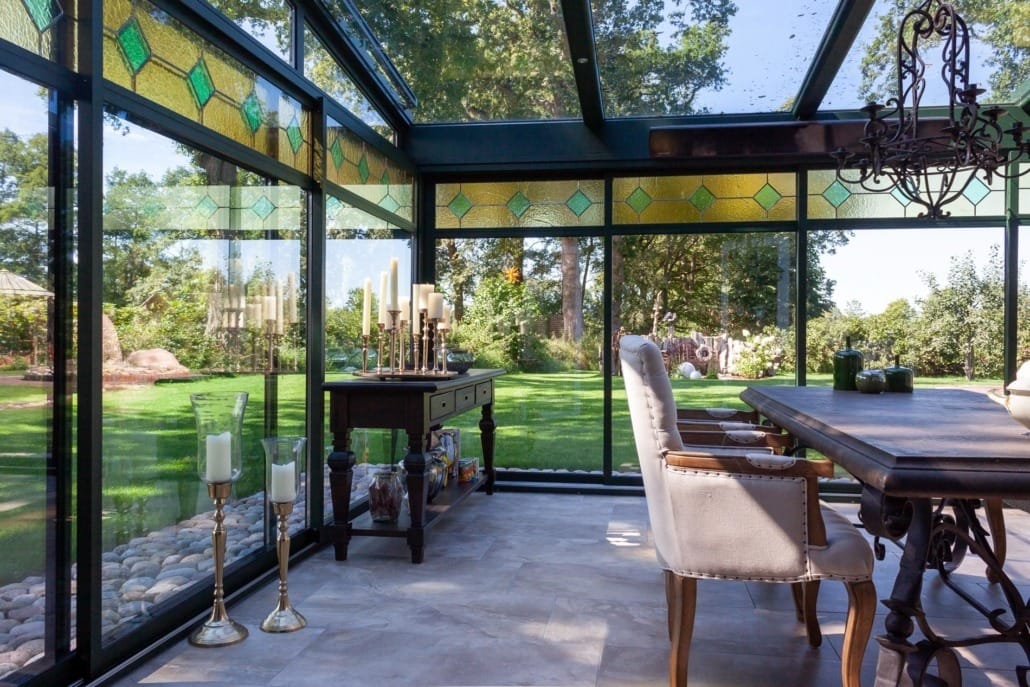 Wintergarten von innen, gebaut von Antis Bauelemente GmbH