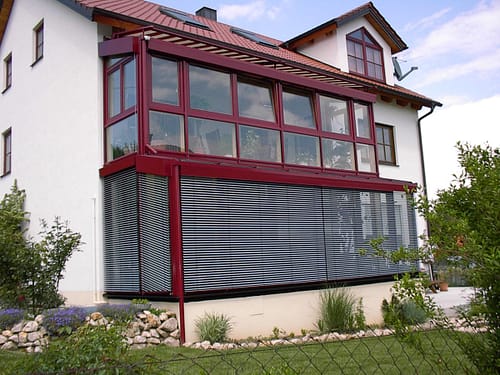 Reflexa-Raffstore Jalousien neu Beschattung Wintergarten